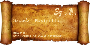 Szabó Maximilla névjegykártya